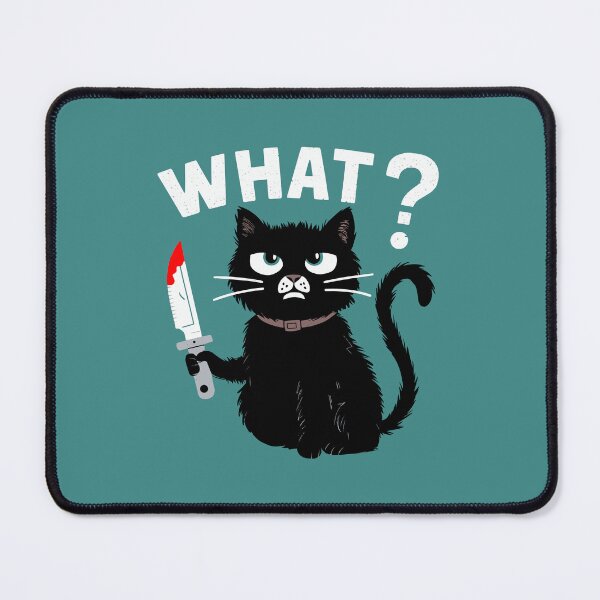 Item preview, Funny Black Cat Murderous With Knife Halloween designed and sold by w1ckerman.