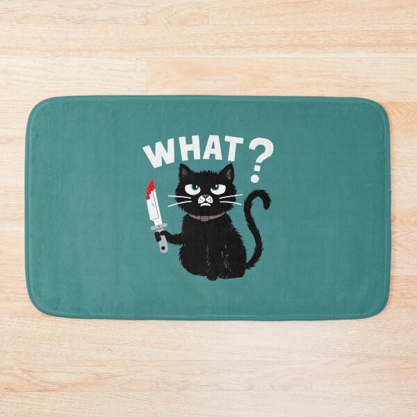Item preview, Funny Black Cat Murderous With Knife Halloween designed and sold by w1ckerman.