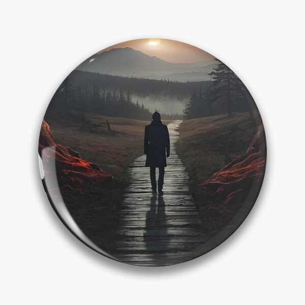 Item preview, Hiker in Mystical Landscape at Sunset designed and sold by SoulGame.