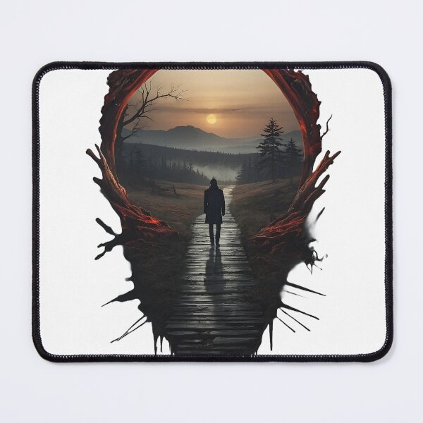 Item preview, Hiker in Mystical Landscape at Sunset designed and sold by SoulGame.