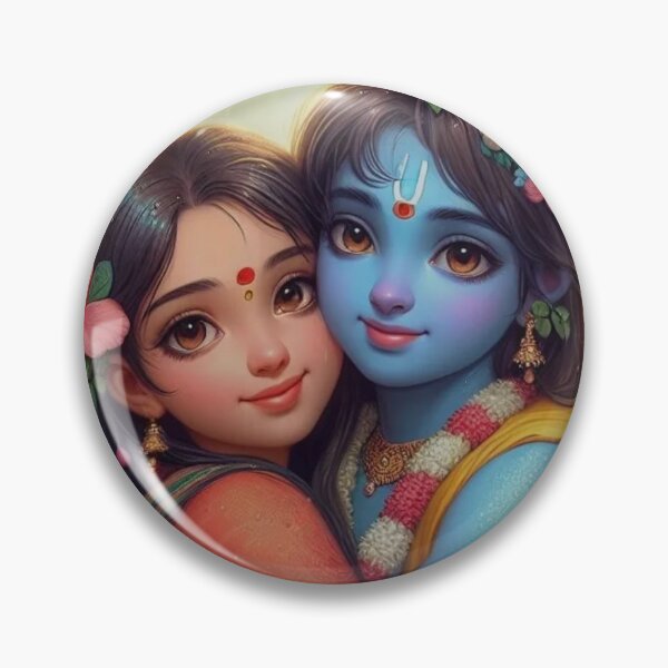 Item preview, Beautiful Radha Krishna Hugging Each Other designed and sold by VrindaArts.