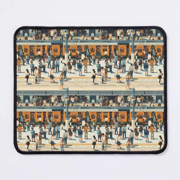 Item preview, A crowd of people inside train station designed and sold by SorryCatPlay.