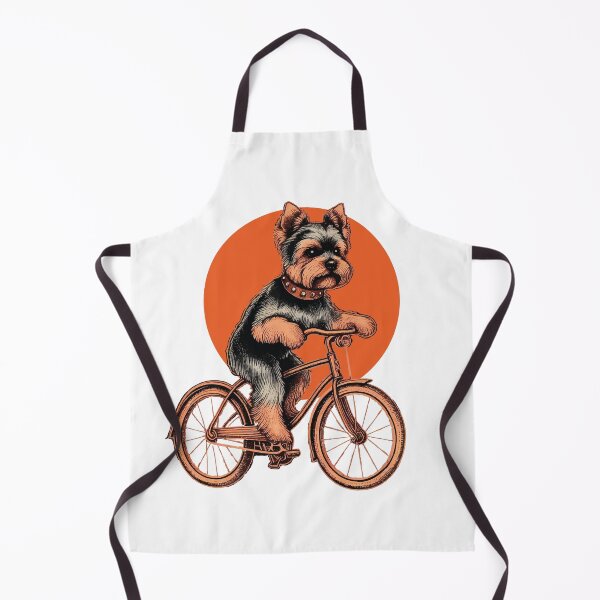 Item preview, Yorkshire Terrierdog riding a bicycle designed and sold by JawArts.