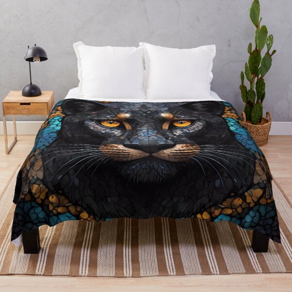 Item preview, Lioness Black Mosaic Stained Glass designed and sold by FocusedArt.
