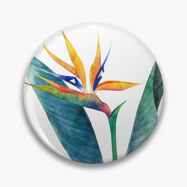 Item preview, Watercolor strelitzia bouquet designed and sold by Ekaterina Glazkova.