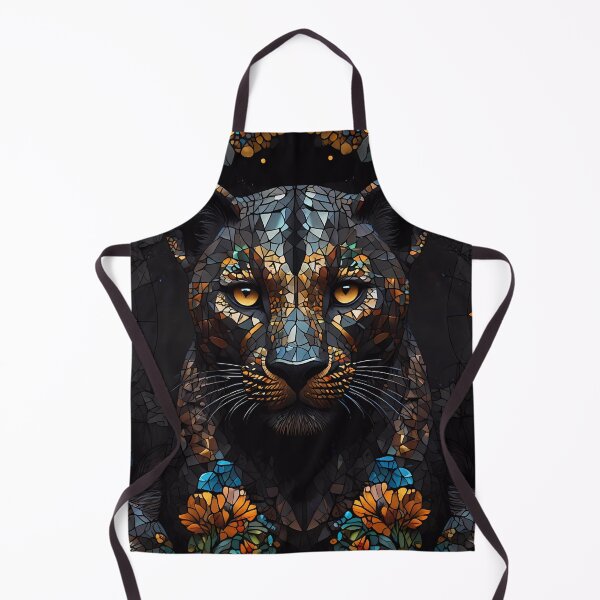 Item preview, Large Cat in Black with mosaic stained glass design designed and sold by FocusedArt.