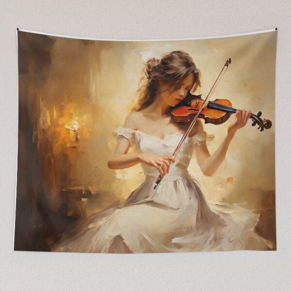 Item preview, girl and violin designed and sold by redmoon64.