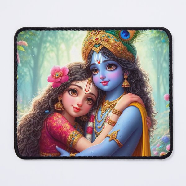 Item preview, Beautiful Radha Krishna Hugging Each Other designed and sold by VrindaArts.