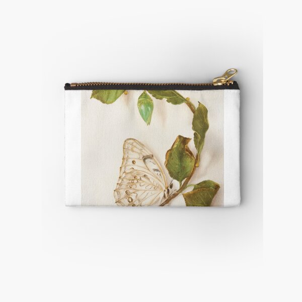 Item preview, Polyphemus White Morpho butterfly and pupa designed and sold by LigneaLuna.