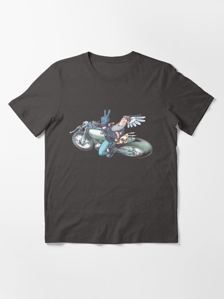 Redbubble Black Classic Biker Ogri Cartoon T Shirt Short Sleeve Regular Fit Cotton