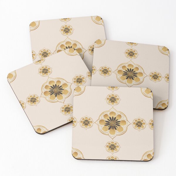Item preview, overlapping flower petals gold and antique designed and sold by ployupson.