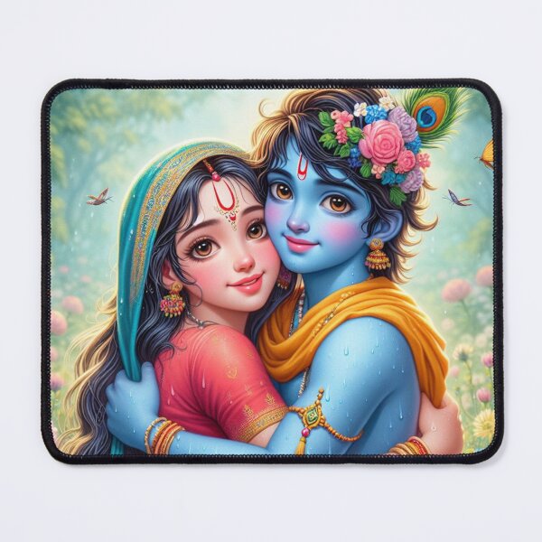 Item preview, Beautiful Radha Krishna Hugging Each Other designed and sold by VrindaArts.