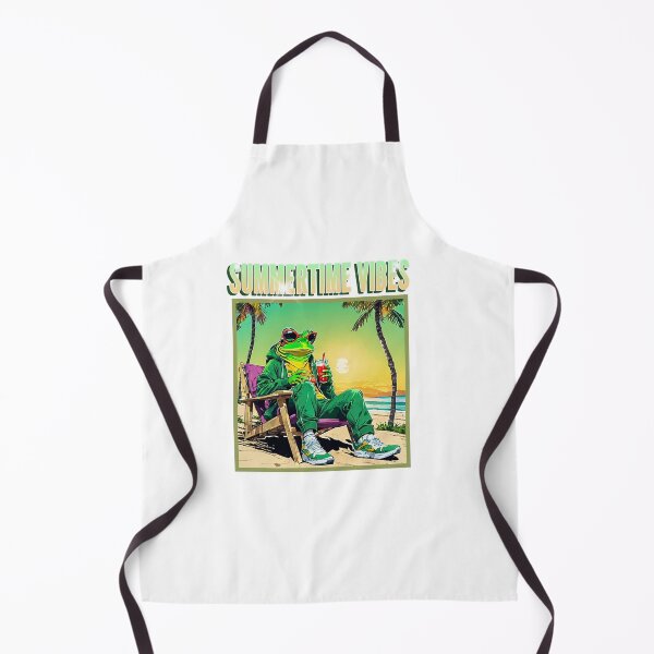Item preview, Cool Frog on a Lounge chair chillin at the Beach in watercolor paint designed and sold by EmeraldCauldren.