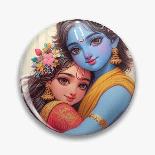 Item preview, Beautiful Radha Krishna Hugging Each Other designed and sold by VrindaArts.