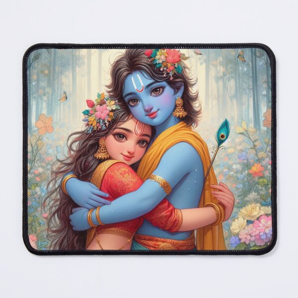 Item preview, Beautiful Radha Krishna Hugging Each Other designed and sold by VrindaArts.