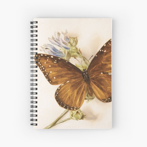 Item preview, Queen butterfly on a marshmallow plant designed and sold by LigneaLuna.