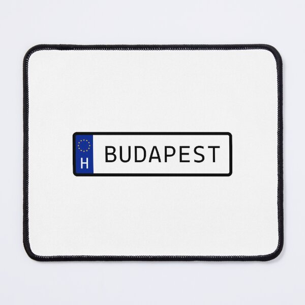 Item preview, Budapest Hungary EU Number Plate designed and sold by PatchMerch.