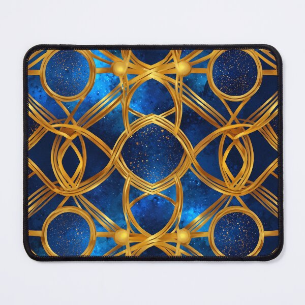 Item preview, The gold lines in the aquamarine background  designed and sold by ployupson.