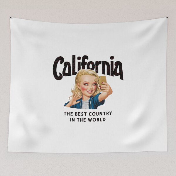 Item preview, California, best country in the world, FunnyFits70, Humor, Funny, Blond, teen, girl, beach, chic, pop culture, millennial, Gen Z, beach, selfie, dumb, dumb blond, world, best, trendy, influencer, designed and sold by FunnyFits70.