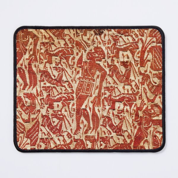 Item preview, Coptic Egyptian Tapestry,Bucolic Landscape with animals ,Dancing Shepherd In Red White designed and sold by BulganLumini.