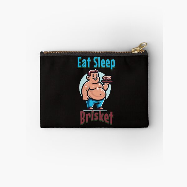 Item preview, Eat Sleep Brisket Funny Chubby Sandwich Beef Eating Man  designed and sold by KayelBee.