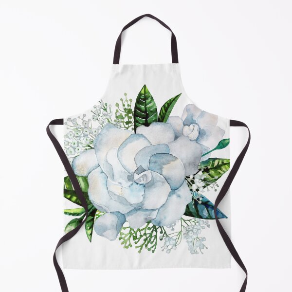 Item preview, Watercolor gardenia and gypsophila vignette designed and sold by Ekaterina Glazkova.