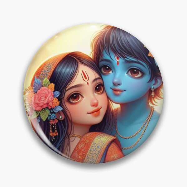 Item preview, Beautiful Radha Krishna Hugging Each Other designed and sold by VrindaArts.