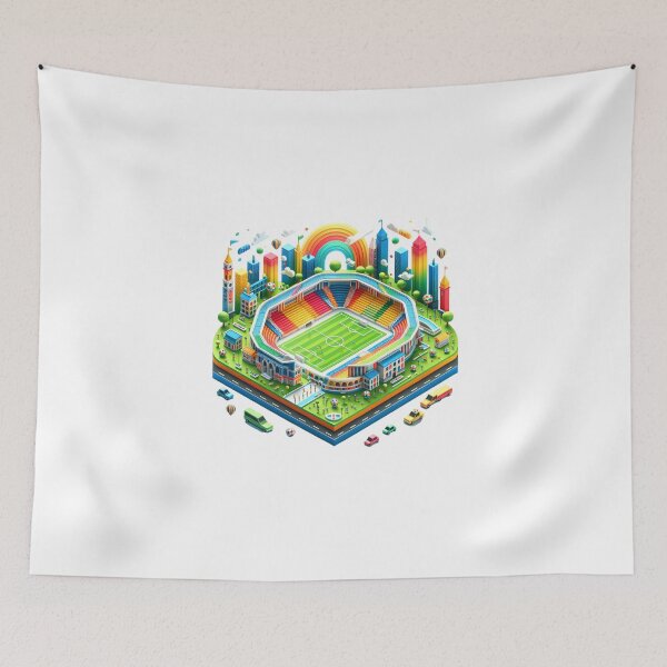 Item preview, Colorful football stadium in the city designed and sold by ModederZukunft.