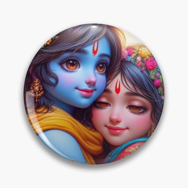 Item preview, Beautiful Radha Krishna Hugging Each Other designed and sold by VrindaArts.