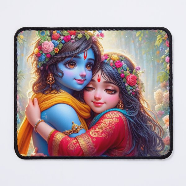 Item preview, Beautiful Radha Krishna Hugging Each Other designed and sold by VrindaArts.
