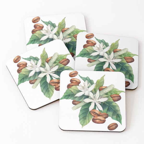Item preview, Watercolor coffee vignette designed and sold by Ekaterina Glazkova.