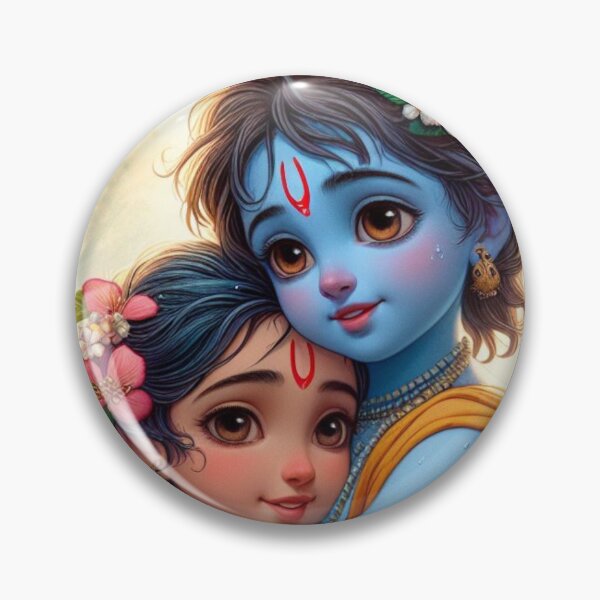 Item preview, Beautiful Radha Krishna Hugging Each Other designed and sold by VrindaArts.