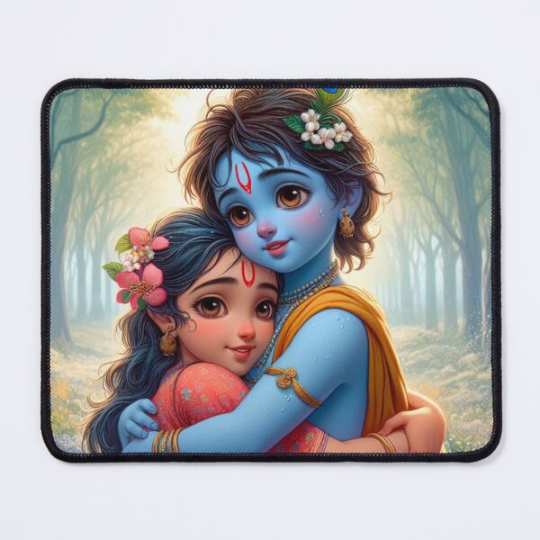 Item preview, Beautiful Radha Krishna Hugging Each Other designed and sold by VrindaArts.