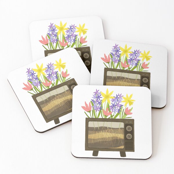 Item preview, Retro Floral TV designed and sold by GrousyGirl.