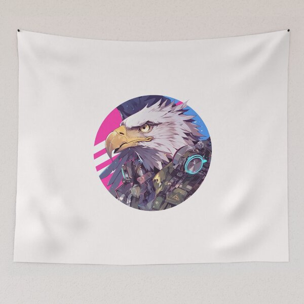 Item preview, Cyber eagle // eagle // Cool Animal // Cyber Animal // Future Animal Art // Animal Warrior // Animal Cute Art // Gaming Aesthetic stickers designed and sold by SMARTKIT  DESIGNAGENCY.
