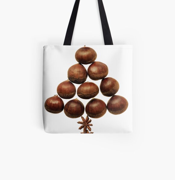 www.lizgarnett.com - Christmas Chestnuts All Over Print Tote Bag