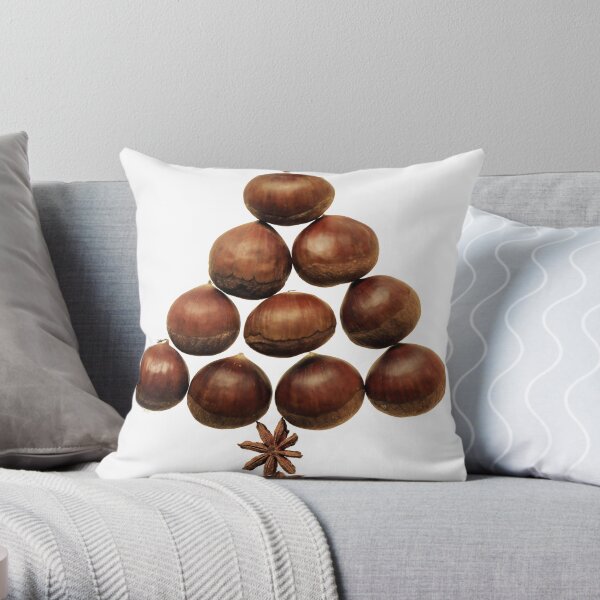 www.lizgarnett.com - Christmas Chestnuts Throw Pillow