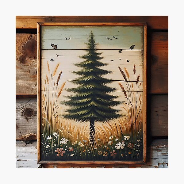 Item preview, Pine treee painting designed and sold by Thedigital91.
