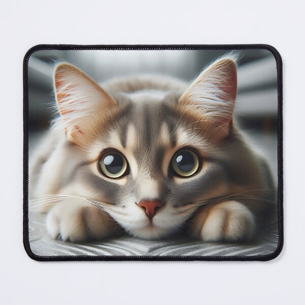 Item preview, cute cat lies with outstretched paws and looks with big eyes designed and sold by bernhagen.