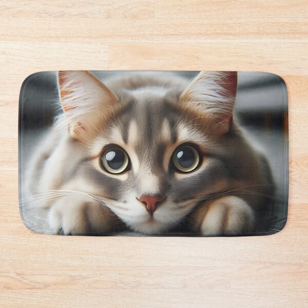 Item preview, cute cat lies with outstretched paws and looks with big eyes designed and sold by bernhagen.
