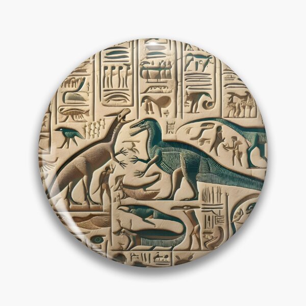 Item preview, Hieroglyphs with Dinosaurs: Unique Art Design designed and sold by PandaTShirtShop.