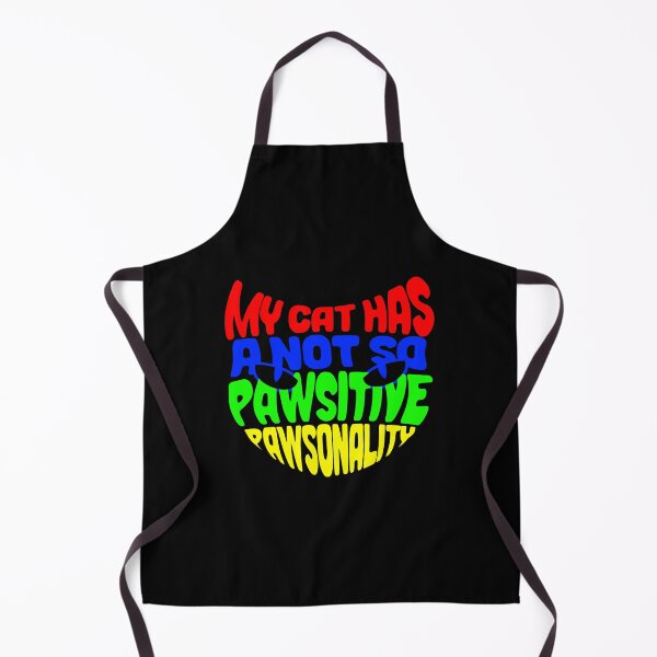Item preview, My Cat has a not so Pawsitive Pawsonality | Cute Cat Typography designed and sold by ProdbyNiECO.