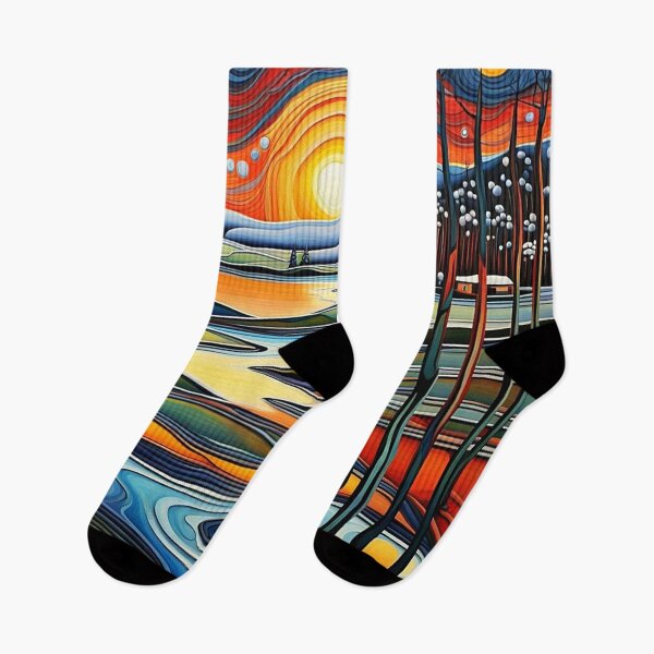 Item preview, Winter day at sunset 6 designed and sold by George Hutton Hunter.