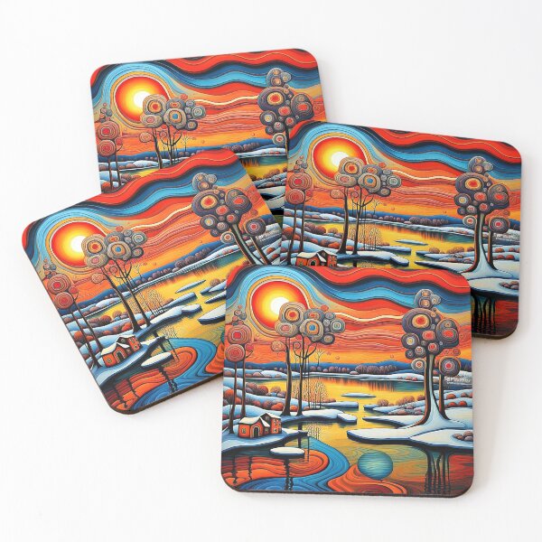 Item preview, Winter day at sunset 8 designed and sold by George Hutton Hunter.