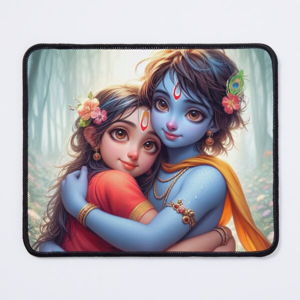 Item preview, Beautiful Radha Krishna Hugging Each Other designed and sold by VrindaArts.