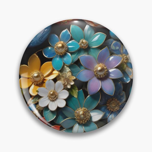 Item preview, 3D Marble Spheres, Balls with floral design, colorful flowers, trendy stylish background designed and sold by HAKKI ARSLAN.