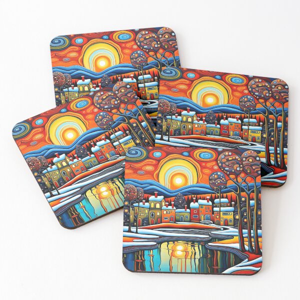 Item preview, Winter day at sunset 13 designed and sold by George Hutton Hunter.