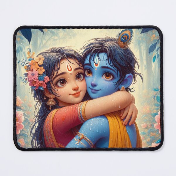 Item preview, Beautiful Radha Krishna Hugging Each Other designed and sold by VrindaArts.