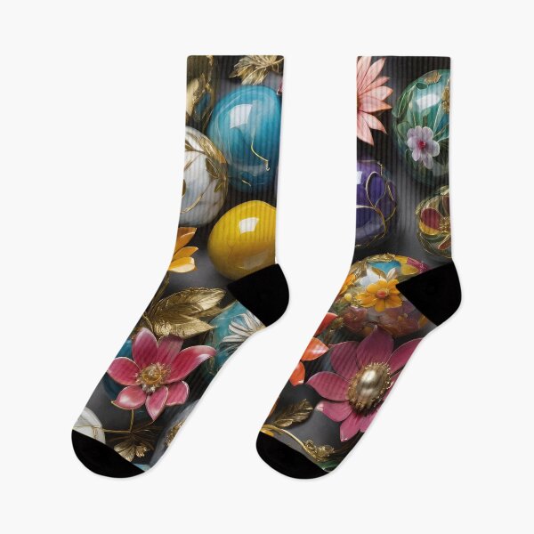 Item preview, 3D Marble Spheres, Balls with floral design, colorful flowers, trendy stylish background designed and sold by HAKKI ARSLAN.