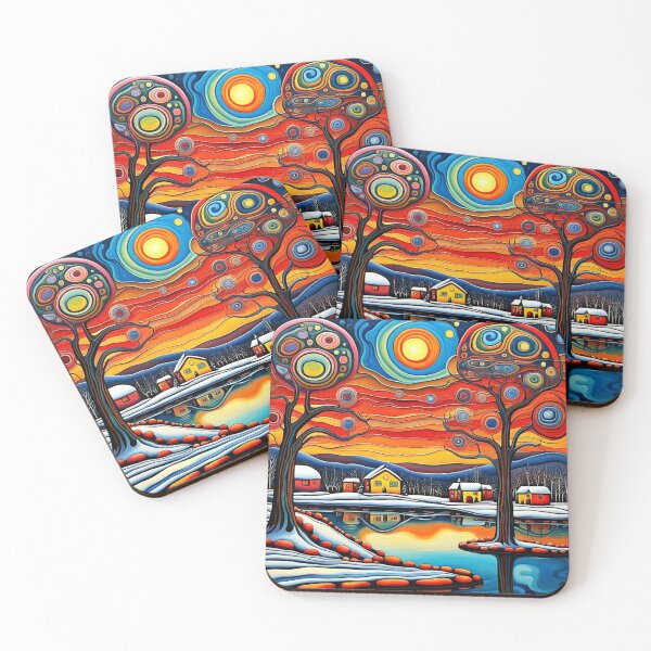 Item preview, Winter day at sunset 15 designed and sold by George Hutton Hunter.